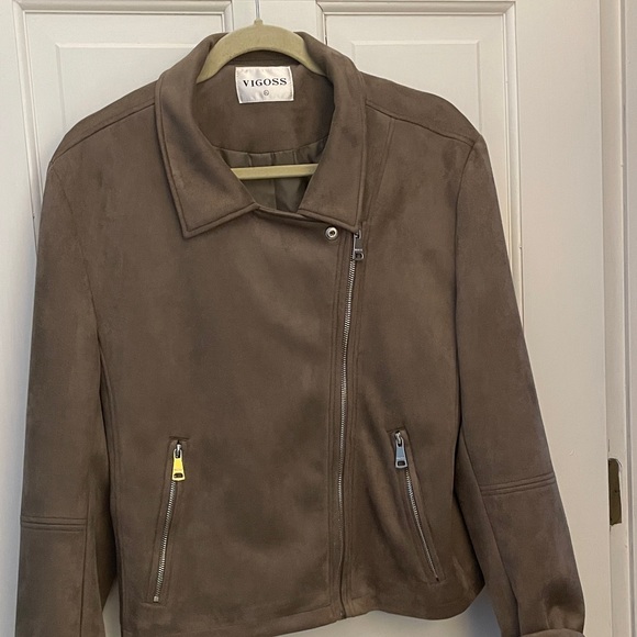 Vigoss Jackets & Blazers - Vigoss Women's Taupe Leather Jacket